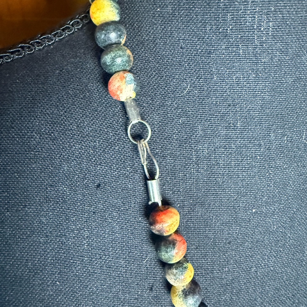 Tribal Statement Multicolor Elephant Necklace - image 2